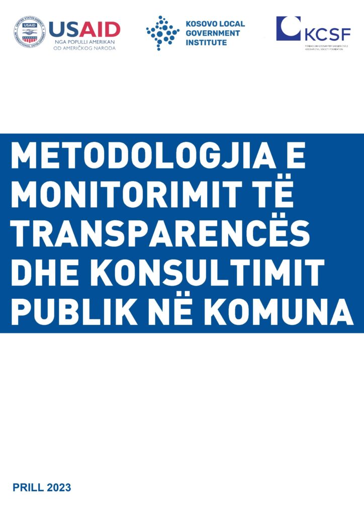 Metodologjia e Monitorimit të Transparences dhe Konsultimit Publik ne Komuna