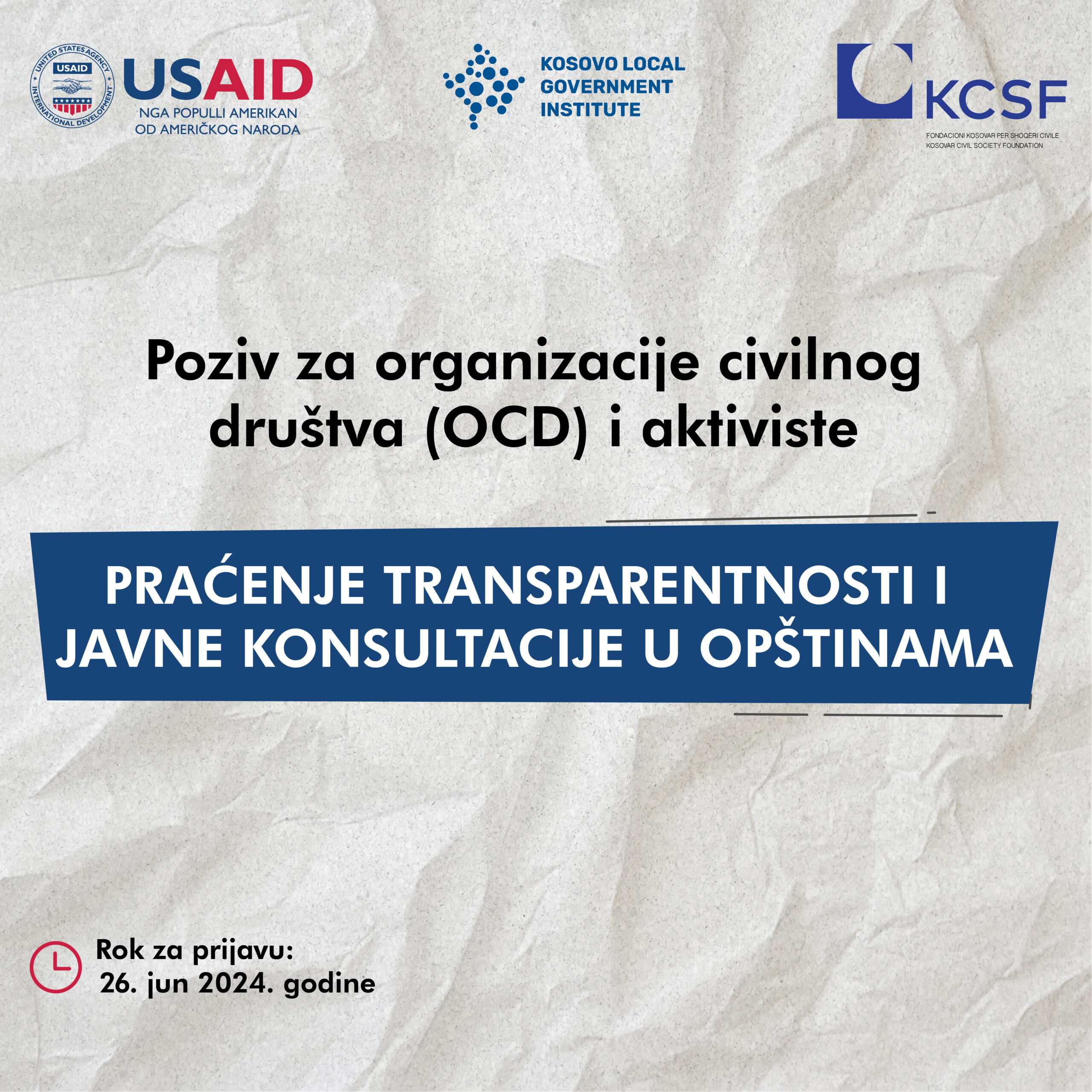 You are currently viewing Poziv za organizacije civilnog društva (OCD) i aktiviste/aktivistkinje